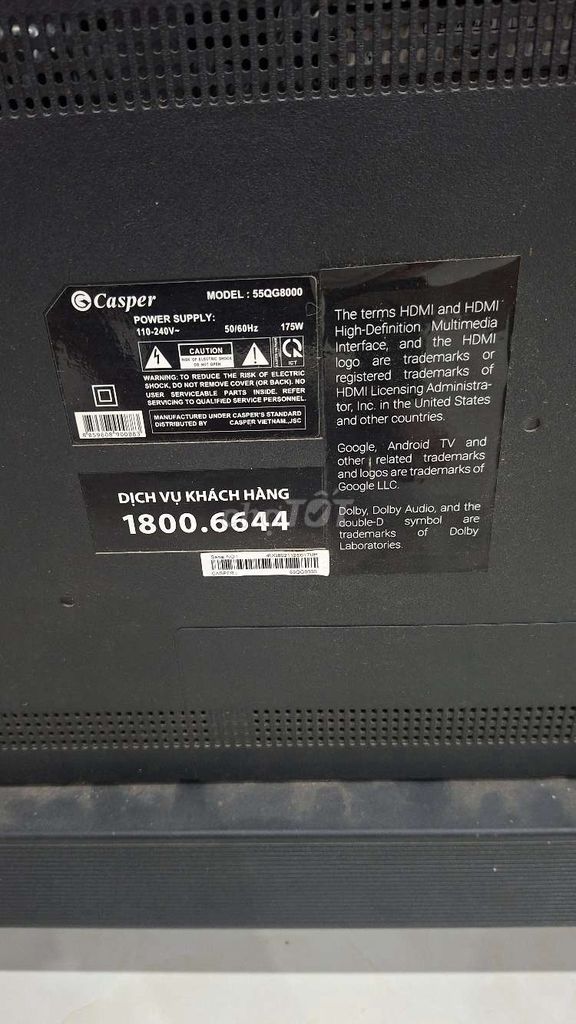 Tivi Casper 55QG8000. Mua bán Tivi, Âm thanh tại Huyện Gia Lâm Hà Nội được đăng bởi Hoàng Ngọc hình 1