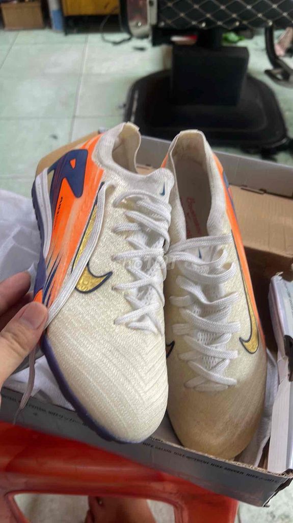 Giày đá bóng Nike Nam Trắng Cam Xanh size 39
