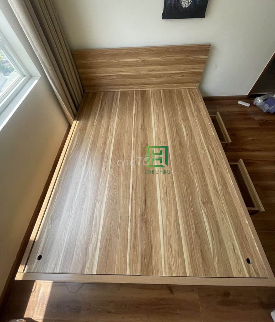 Giường ngủ Quang Hùng Gỗ MDF 1m2 x 2m. Mua bán Giường, chăn ga gối nệm tại Thành phố Thủ Đức Tp Hồ Chí Minh được đăng bởi Nội Thất Quang Hùng TD hình 1