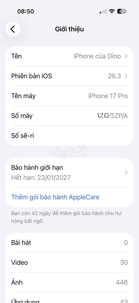 Apple iPhone 17 Pro Xanh. Mua bán Điện thoại tại Huyện Yên Dũng Bắc Giang được đăng bởi Thảo Dino hình 1