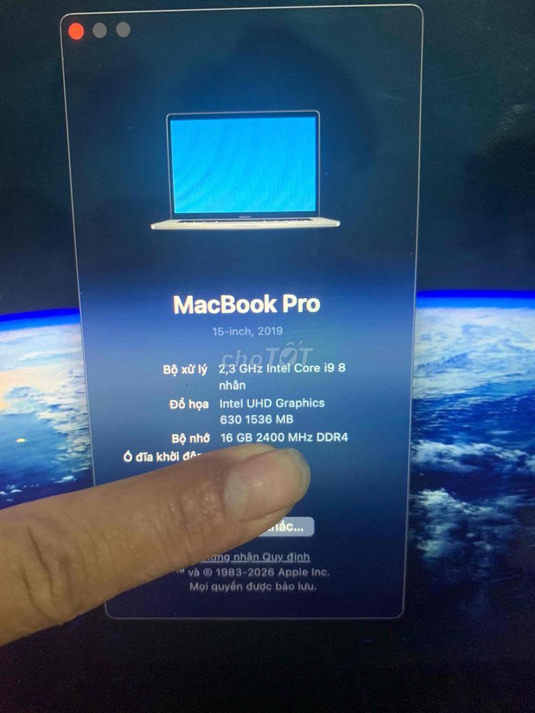 Apple MacBook Pro i9 15 inch 16GB/512GB. Mua bán Laptop tại Quận Thanh Khê Đà Nẵng được đăng bởi Phương Nguyễn hình 1