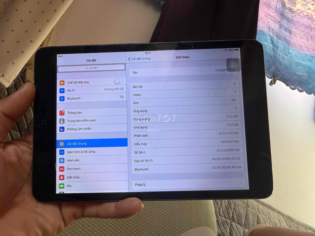 Apple iPad mini 32GB Xám. Mua bán Máy tính bảng tại Quận Bình Thạnh Tp Hồ Chí Minh được đăng bởi Vu Nghia hình 1