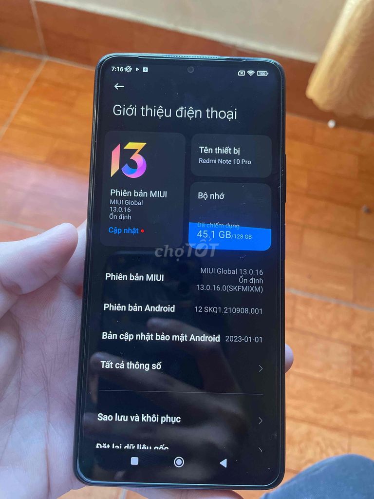 Xiaomi Redmi Note 10 Pro 5G 128GB/8GB 732G 120Hz. Mua bán Điện thoại tại Quận 12 Tp Hồ Chí Minh được đăng bởi Lâm Phú hình 1