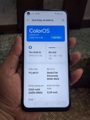 Oppo K10 5G 8Gb/128Gb 99% nguyên rin , pin lâu. Mua bán Điện thoại tại Quận Hải Châu Đà Nẵng được đăng bởi Linh 