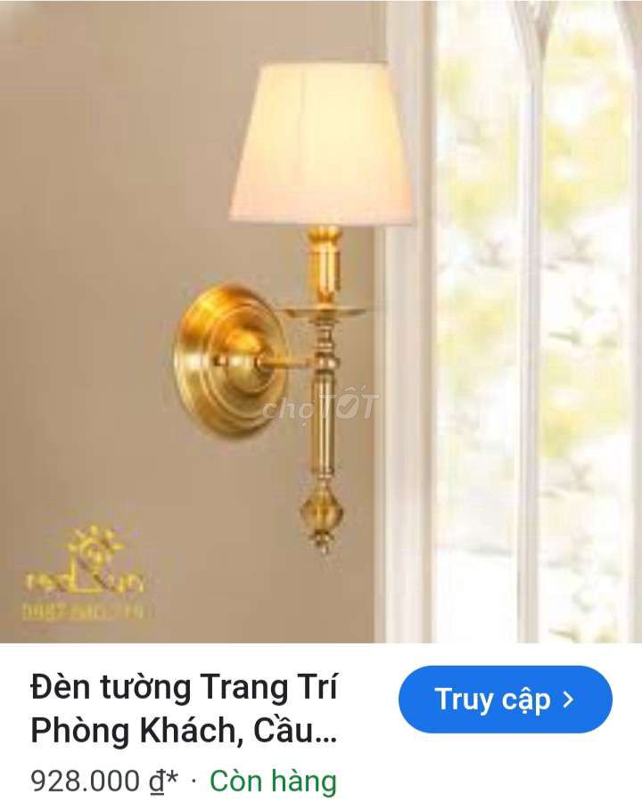 Thanh lý đèn vách đồng trang trí