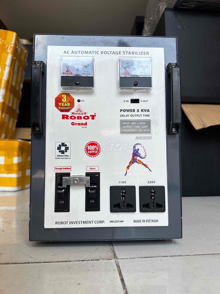 Ổn áp Robot 5KVA. đẹp như mới. còn xài tốt. Mua bán Đồ chuyên dụng, Giống nuôi trồng tại Quận Phú Nhuận Tp Hồ Chí Minh được đăng bởi  Bông Lê chuyên sỉ và lẻ âm thanh Nhật Mỹ hình 1