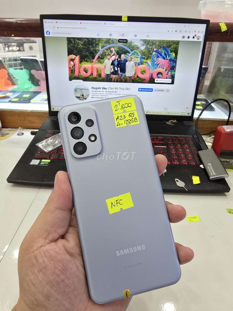Samsung A23 5G 128GB. Mua bán Điện thoại tại Thành phố Long Xuyên An Giang được đăng bởi Facebook Cầm Đồ Thúy Vân hình 1