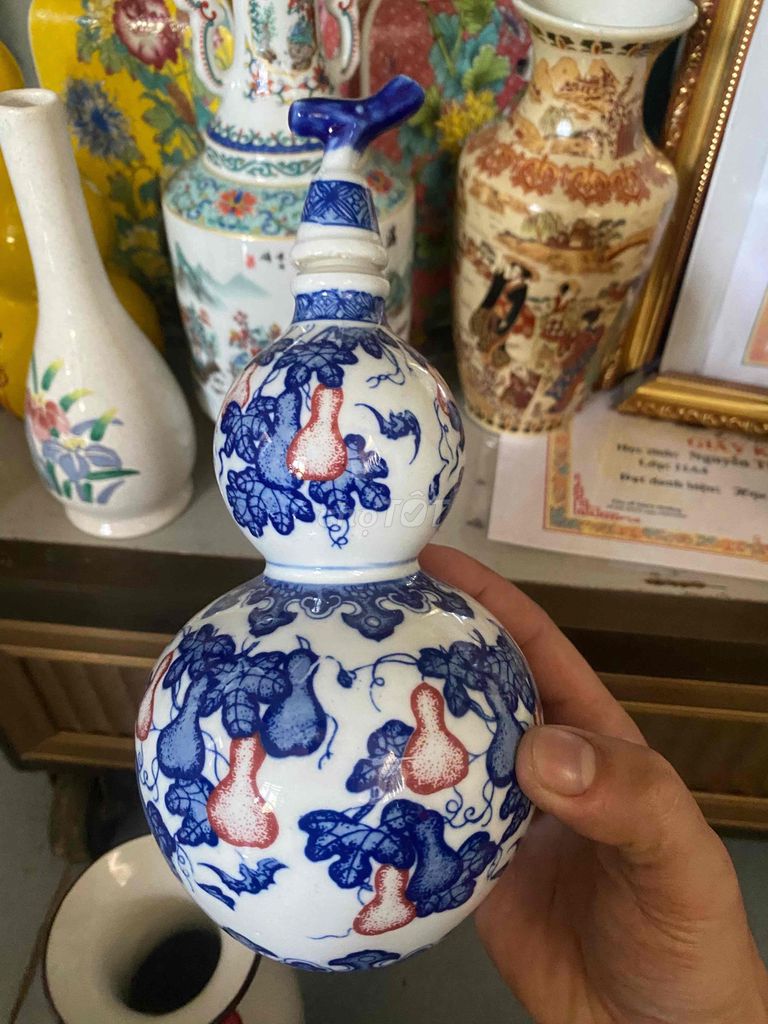 Bình hồ lô Gốm sứ 24cm. Mua bán Đồ sưu tầm, đồ cổ tại Huyện Kế Sách Sóc Trăng được đăng bởi thanh nguyen hình 1