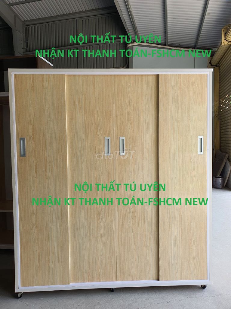 Tủ 4 cánh 1m8x1m6 nhựa Đài Loan FSHCM NEW