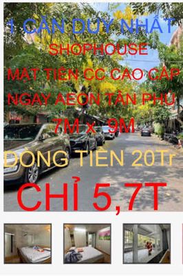 ♻️Shophouse mặt tiền Aeon TP Dtsd 90m2 chỉ hơn 5Tỷ