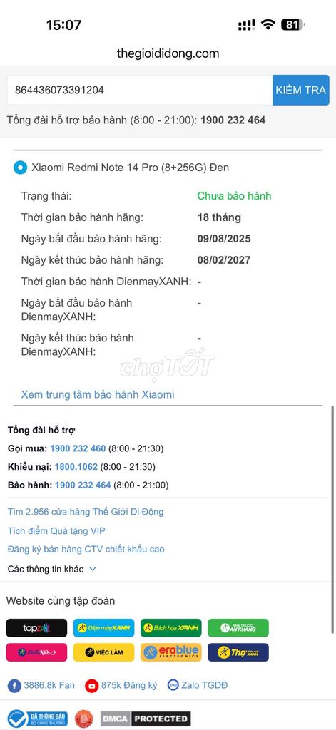 Xiaomi Note 14 Pro 256GB 99% bh 2/2027. Mua bán Điện thoại tại Quận Bình Thạnh Tp Hồ Chí Minh được đăng bởi đỗ huy hình 1