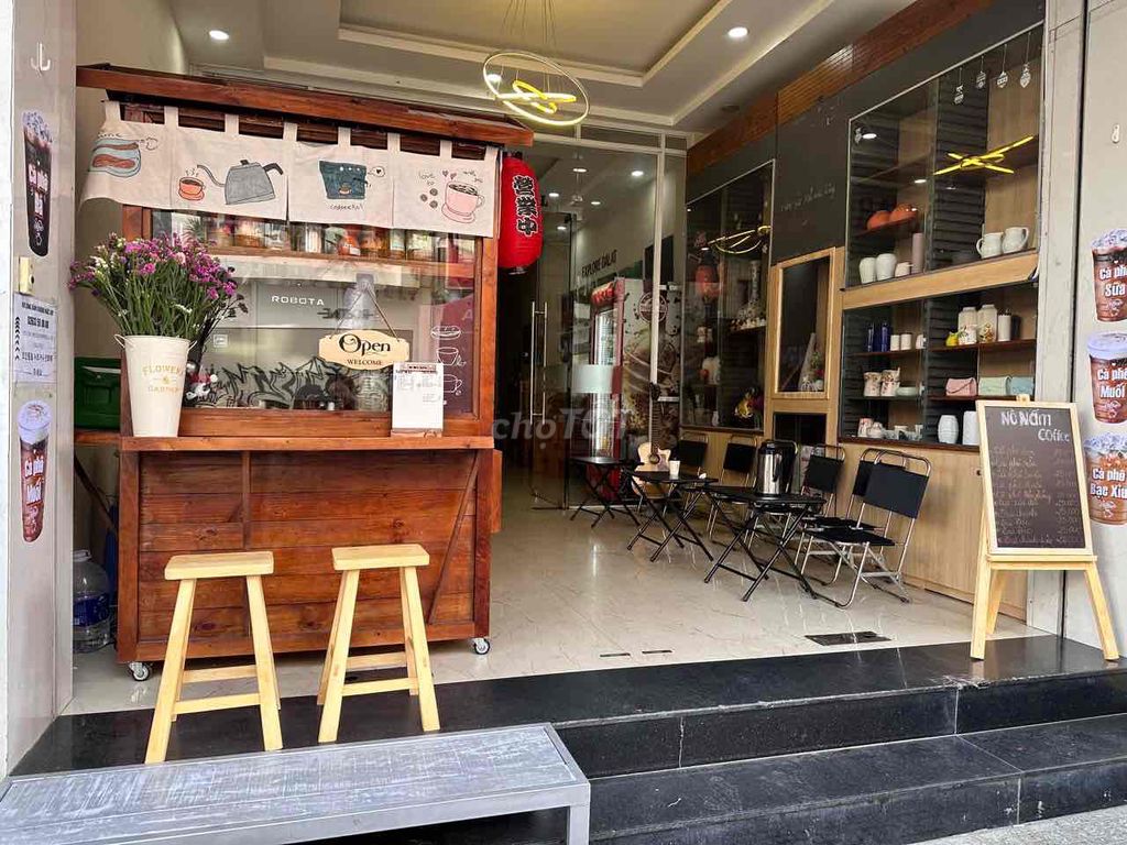 Xe gỗ take away, xe gỗ bán trà sữa, bánh trái, trà