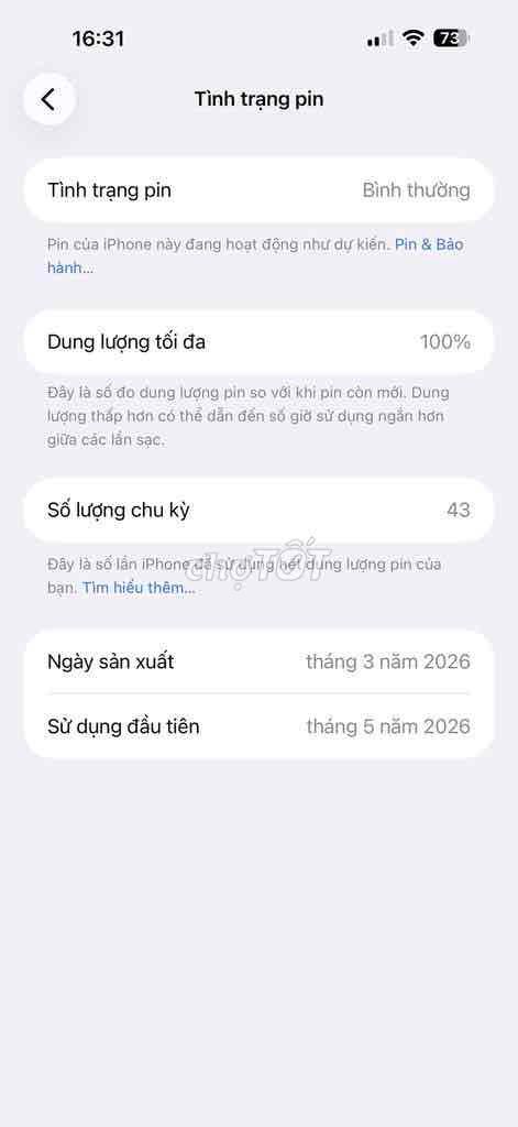 Apple iPhone 17 Pro Max 256GB 100% pin. Mua bán Điện thoại tại Quận Nam Từ Liêm Hà Nội được đăng bởi Mieunha123 hình 1