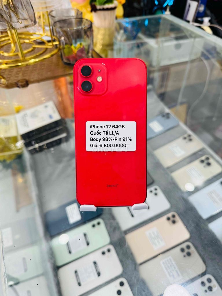 iPhone 12 Đỏ 64GB Quốc Tế (Đã qua sử dụng). Mua bán Điện thoại tại Thành phố Long Xuyên An Giang được đăng bởi Lý Apple hình 1