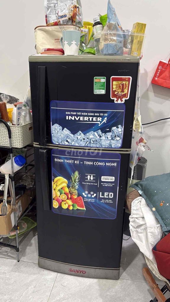 Tủ lạnh Sanyo Inverter Đen. Mua bán Tủ lạnh tại Quận Gò Vấp Tp Hồ Chí Minh được đăng bởi Nguyễn Nhật Bảo Nhi hình 1