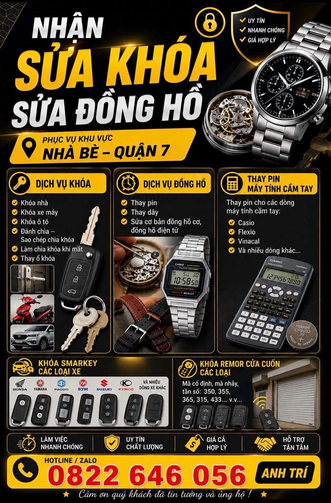 Dịch vụ sửa khóa Nhà Bè - Quận 7. Dịch vụ tại Quận 3 Tp Hồ Chí Minh được đăng bởi Con Cá hình 1