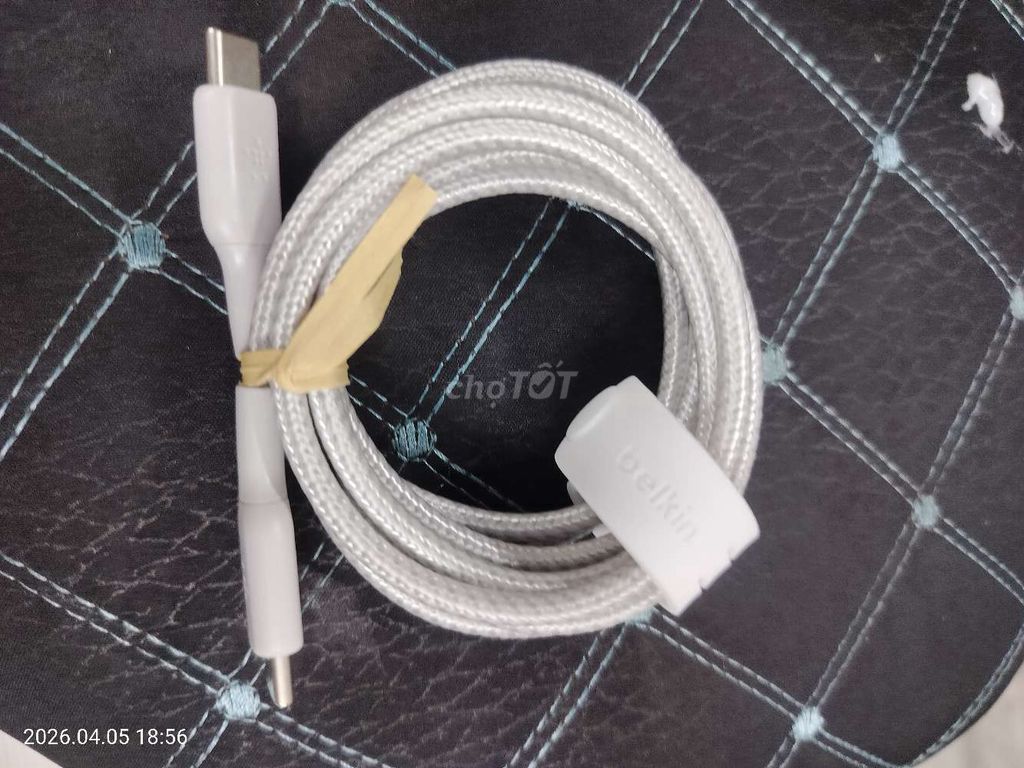 Dây sạc Belkin Trắng. Mua bán Phụ kiện (Màn hình, Chuột...) tại Thành phố Bắc Giang Bắc Giang được đăng bởi Thái Sơn hình 1