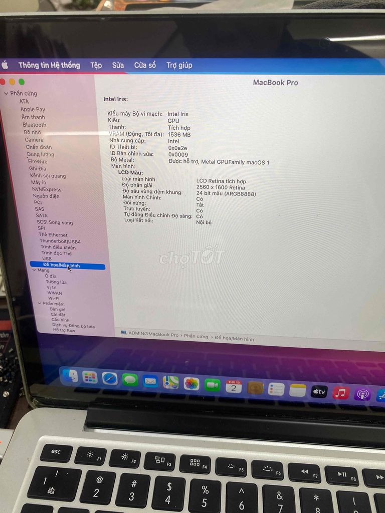 macbook pro 2014 i5 ram 8 ssd 128 màn 13.3 inh. Mua bán Laptop tại Quận Hoàng Mai Hà Nội được đăng bởi Mac98 hình 4