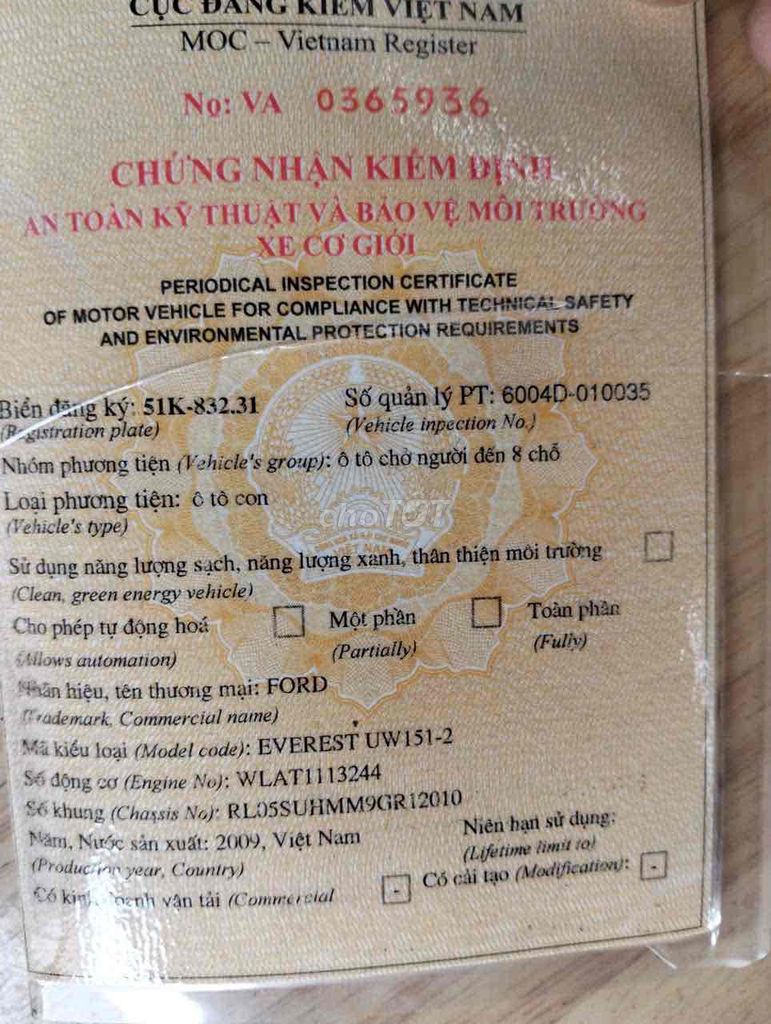 Ford Everest 2009 - 10023 km. Mua bán Ô tô tại Huyện Bình Chánh Tp Hồ Chí Minh được đăng bởi Dương Ôtô  hình 4