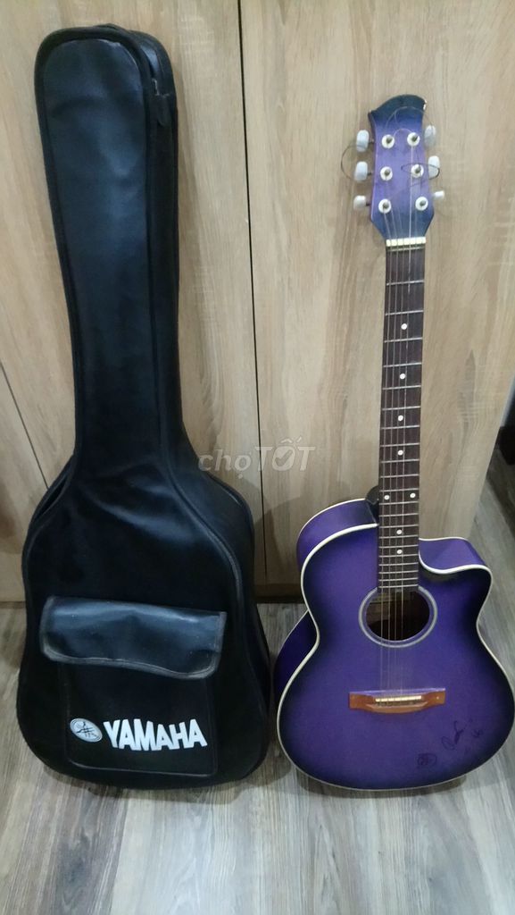 0985052762 - Guitar Acoustic cũ gỗ thịt-Tặng kèm bao da và capo
