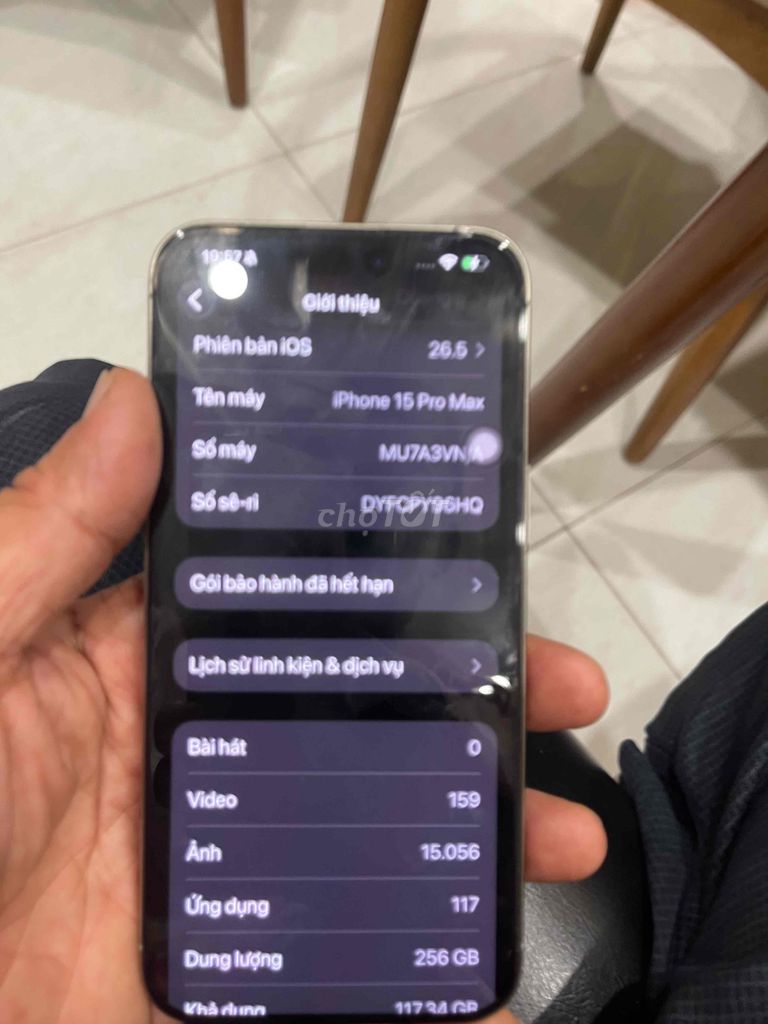 Apple iPhone 15 Pro Max 256GB Titan tự nhiên. Mua bán Điện thoại tại Quận Bình Thạnh Tp Hồ Chí Minh được đăng bởi quang tran hình 1