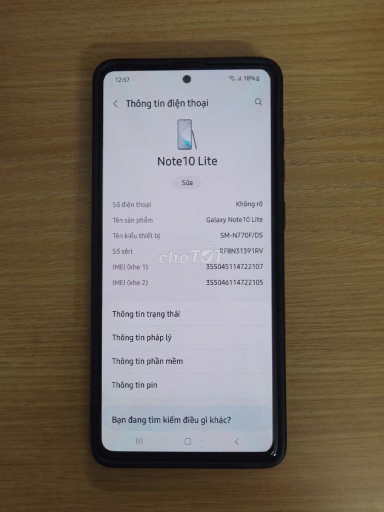 Samsung Galaxy Note10 Lite. Mua bán Điện thoại tại Huyện Yên Mỹ Hưng Yên được đăng bởi Văn Tùng Nguyễn hình 1