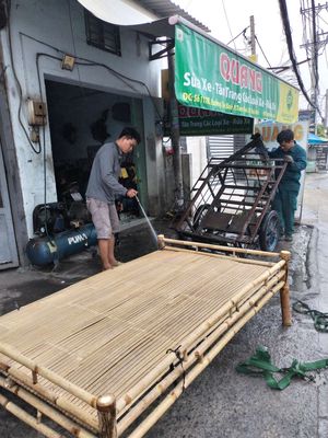 Giường tre. Mua bán Giường, chăn ga gối nệm tại Quận 12 Tp Hồ Chí Minh được đăng bởi Bố Kẹo Chíp