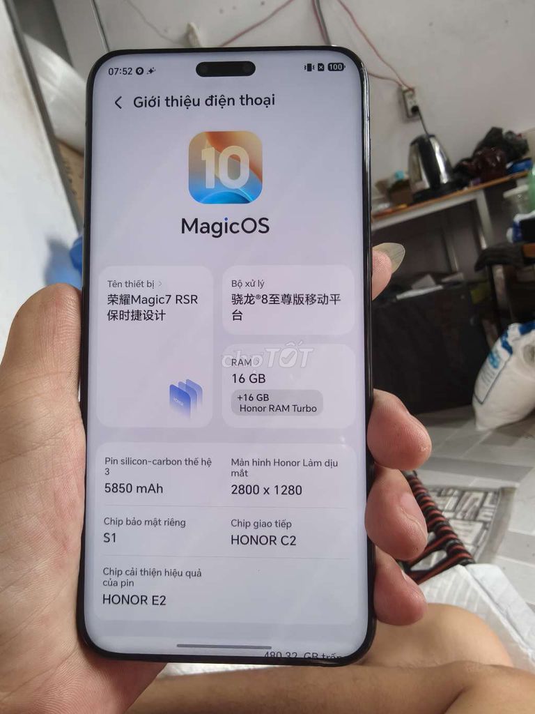 Honor Magic7 RSR 512GB Xám 99%. Mua bán Điện thoại tại Thành phố Bến Tre Bến Tre được đăng bởi Từ Tuấn Bến Tre hình 1