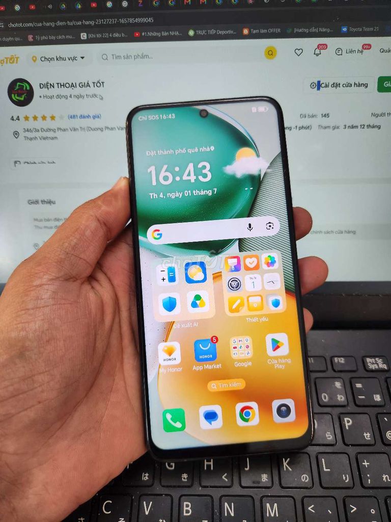 Honor X7C 8GB/256GB Pin 6000 Snap 685 Zin Mượt. Mua bán Điện thoại tại Quận Bình Thạnh Tp Hồ Chí Minh được đăng bởi Dân Mobile hình 1