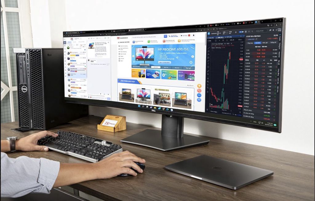 Màn Dell 49inch U4919DW NEW FULL box mà giá 2ND. Mua bán Phụ kiện (Màn hình, Chuột...) tại Quận Hoàng Mai Hà Nội được đăng bởi Sơn SpeedComputer  hình 3