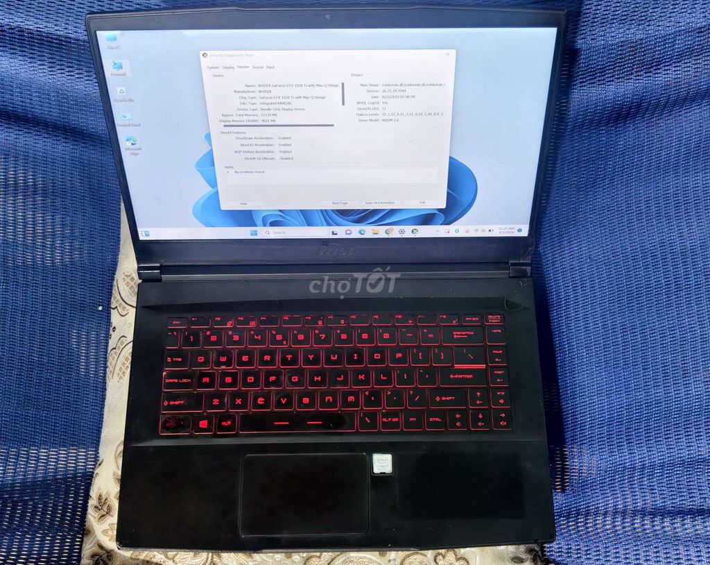 Laptop Gaming MSI  i7-8750H 8GB/1TB. Mua bán Laptop tại Thành phố Biên Hòa Đồng Nai được đăng bởi Truong Nam hình 1