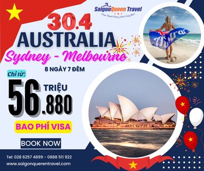 Du lịch Úc visa đơn giản giá cả phải chăng ngày lễ
