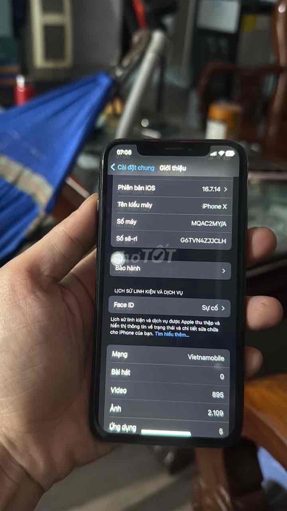 Apple iPhone X 64GB Đen Hỏng Face ID. Mua bán Điện thoại tại Quận 12 Tp Hồ Chí Minh được đăng bởi Dinh Mai Nuong hình 1