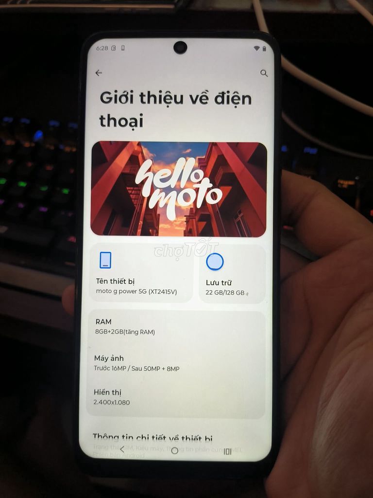 Motorola Moto G Power 5G 128GB Đen. Mua bán Điện thoại tại Thành phố Mỹ Tho Tiền Giang được đăng bởi Rain Nguyen hình 1