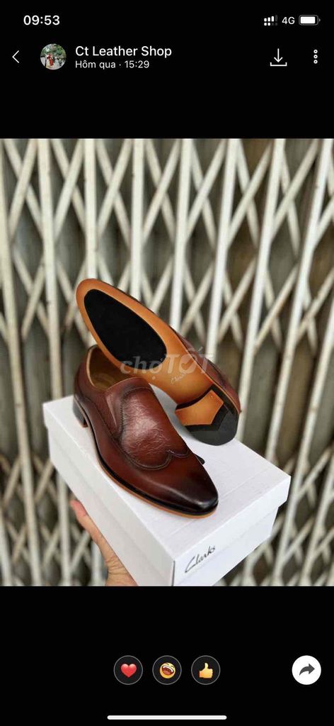 Tây Clarks đế phíp sang xịn - fullbox bao kiểm tra