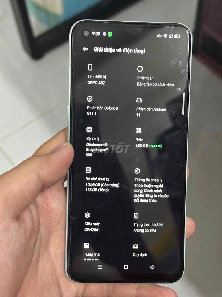 OPPO A52 Ram 8Gb bộ nhớ 128GB Xanh ngọc. Mua bán Điện thoại tại Thành phố Thủ Đức Tp Hồ Chí Minh được đăng bởi Hoàng Văn Linh hình 1