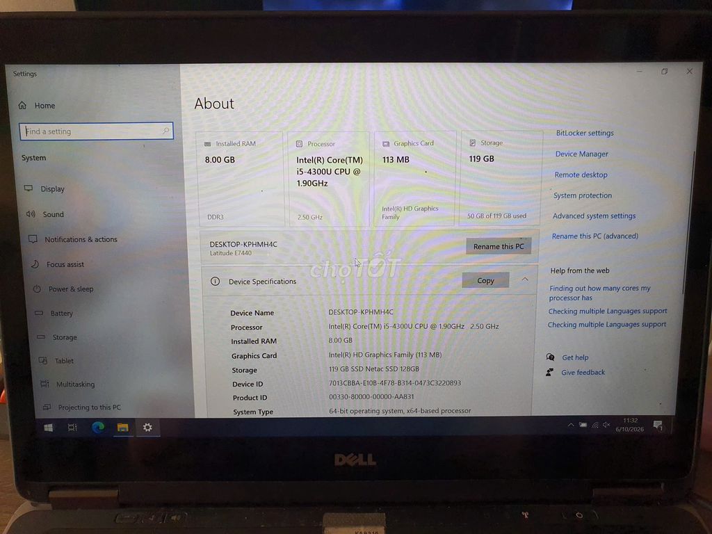 Dell Latitude 7440 i5 Gen 4 8GB/128GB. Mua bán Laptop tại Thành phố Buôn Ma Thuột Đắk Lắk được đăng bởi Hong Nguyen hình 1