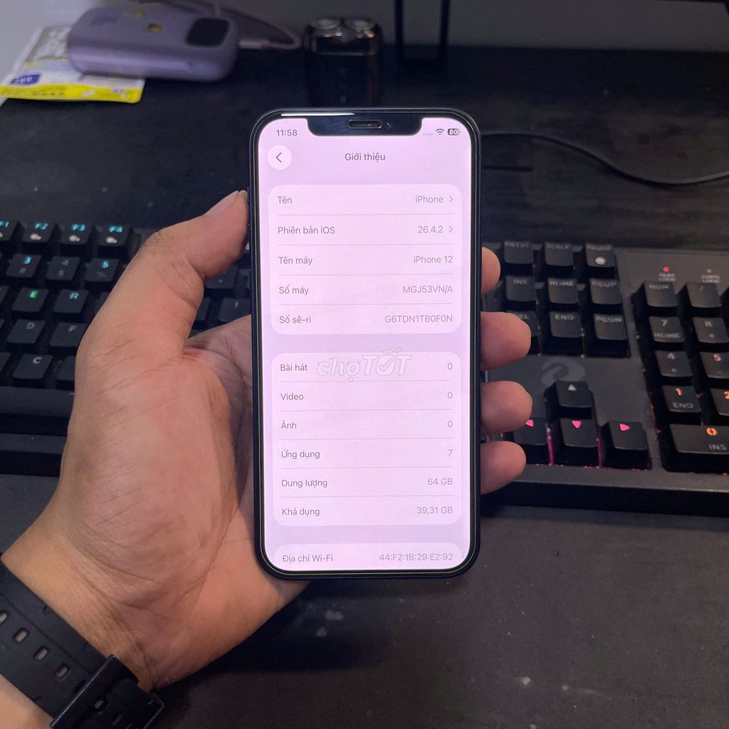 Apple iPhone 12 64GB Đen Đã sử dụng. Mua bán Điện thoại tại Thành phố Huế Thừa Thiên Huế được đăng bởi Bom hình 1