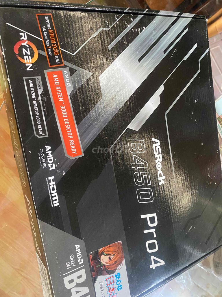 Bo mạch chủ ASRock B450 Pro4 Mới. Mua bán Linh kiện (RAM, Card...) tại Huyện Trà Ôn Vĩnh Long được đăng bởi maximura hình 1
