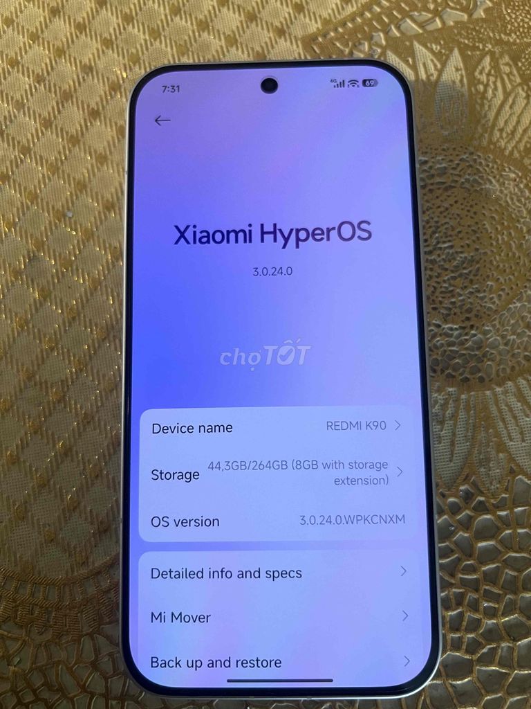 Xiaomi K90 Trắng 264GB. Mua bán Điện thoại tại Thành phố Tân An Long An được đăng bởi L Trần hình 1