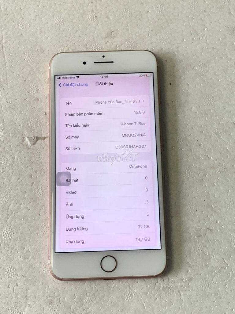 iPhone 7 Plus 32GB Gold , icloud chính chủ còn vân. Mua bán Điện thoại tại Thành phố Thủ Đức Tp Hồ Chí Minh được đăng bởi Bảo Nhi 638 hình 1