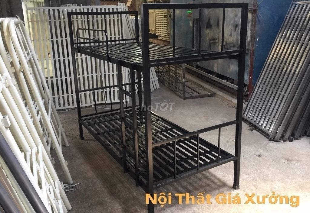 Giường sắt ---- giường 2 tầng hộp vuông 44 =. Mua bán Giường, chăn ga gối nệm tại Quận Bình Tân Tp Hồ Chí Minh được đăng bởi Nội thất giá xưởng TL hình 1