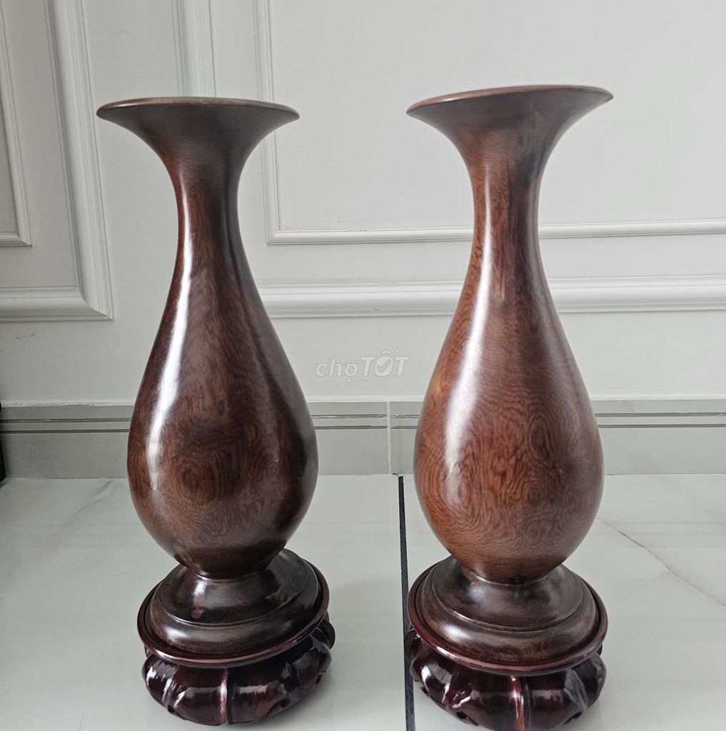 Cặp Lộc bình Gỗ . Mua bán Đồ sưu tầm, đồ cổ tại Quận 8 Tp Hồ Chí Minh được đăng bởi Thanh lý rẻ hình 1