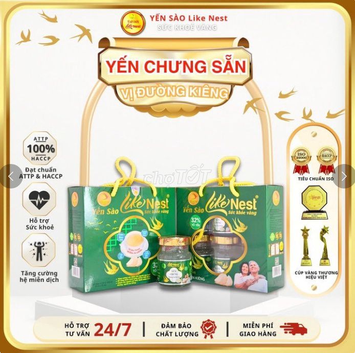 12 hũ Yến chưng đường kiêng 70ml Like Nest. Mua bán Đồ ăn, thực phẩm và các loại khác tại Quận Hoàng Mai Hà Nội được đăng bởi Siêu thị Anh Tú 88 hình 1