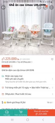 Ghế ăn dặm Umoo. Mua bán Mẹ và bé tại Quận 12 Tp Hồ Chí Minh được đăng bởi nguyen nguyen