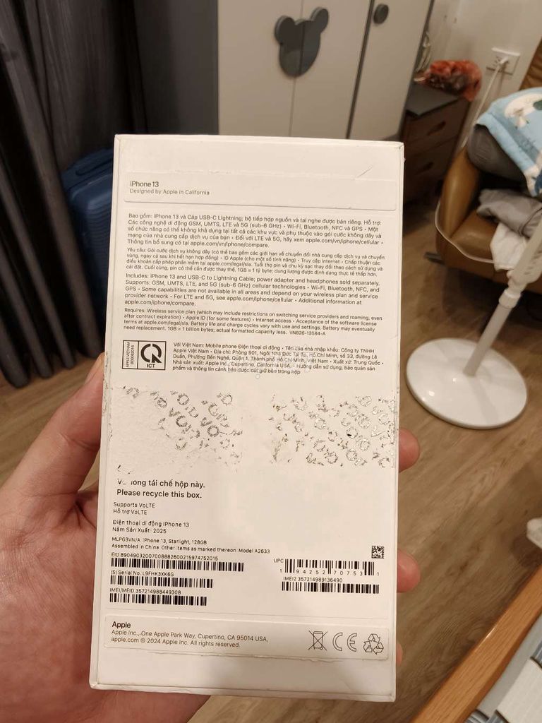 Apple iPhone 13 128GB Trắng. Mua bán Điện thoại tại Quận Bắc Từ Liêm Hà Nội được đăng bởi Đức Dương hình 1