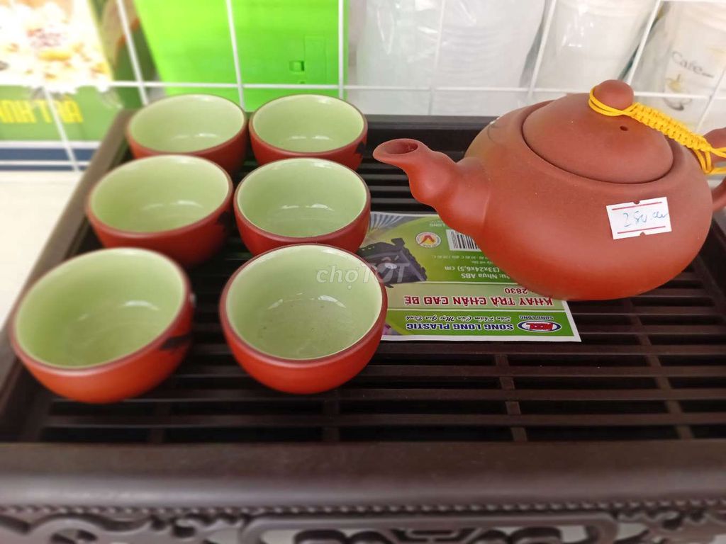 Bộ ấm chén gốm 6 chén, màu nâu đỏ. Mua bán Nội thất, đồ gia dụng khác tại Huyện Vĩnh Tường Vĩnh Phúc được đăng bởi HOÀNG HƯỜNG hình 1