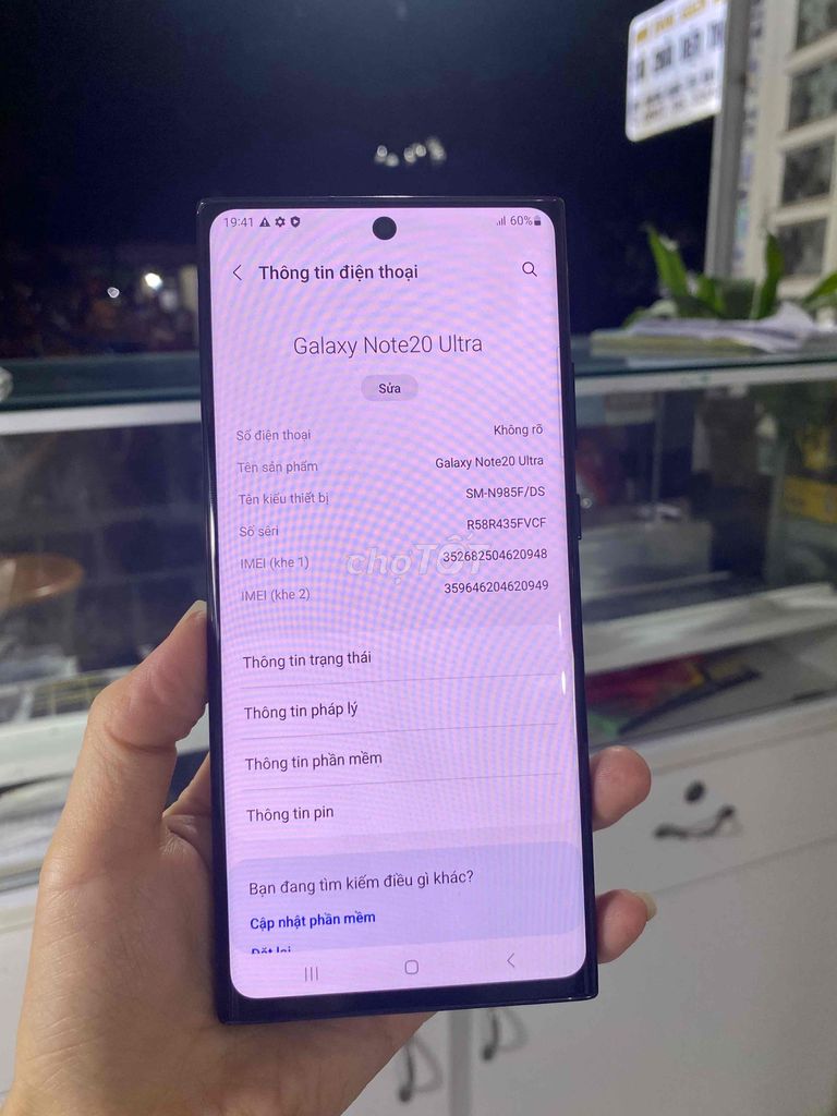 Samsung Galaxy Note 20 Ultra 256GB Đen. Mua bán Điện thoại tại Quận Tân Phú Tp Hồ Chí Minh được đăng bởi Minh Khang Sài gòn MoBILE hình 1