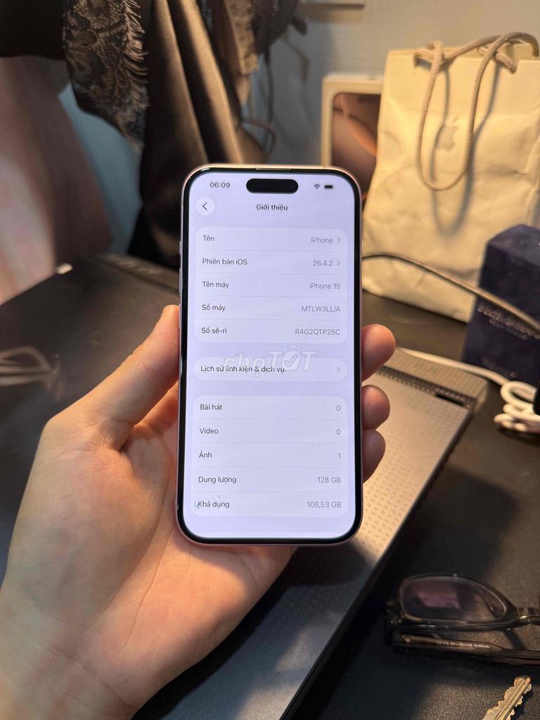 Apple iPhone 15 128GB Hồng 98.5%. Mua bán Điện thoại tại Thành phố Thủ Đức Tp Hồ Chí Minh được đăng bởi Ngo Nhat Minh hình 1
