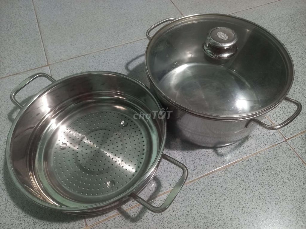 Thanh lý nồi hấp inox 24cm